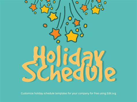 seasonality holiday schedules