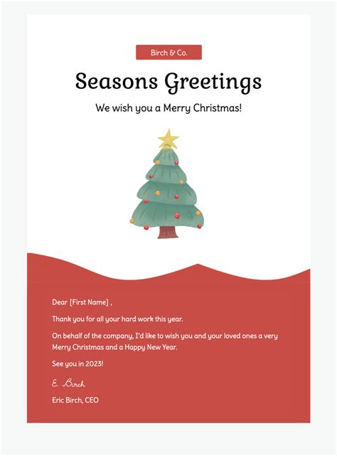 Season's Greetings Newsletter Template