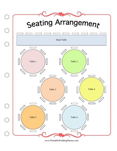 Seating Arrangement Template