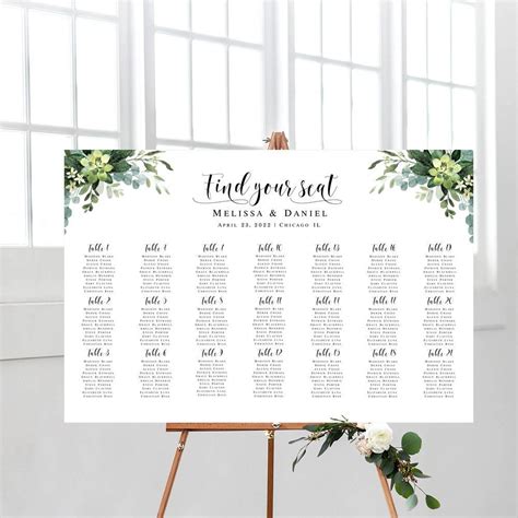 Free Seating Chart Poster Template