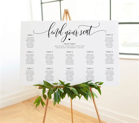 Tips for Creating an Effective Seating Chart Poster