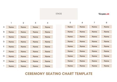 Seating Chart Template Example 1