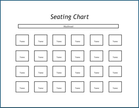 Seating Chart Template Example 7