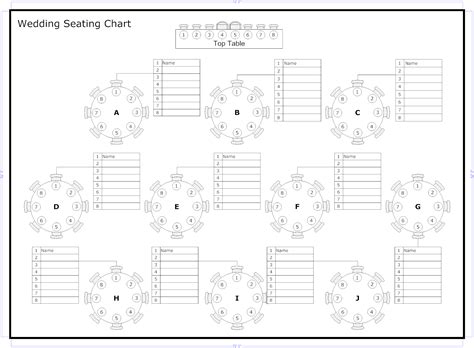 Seating Chart Template Example 9