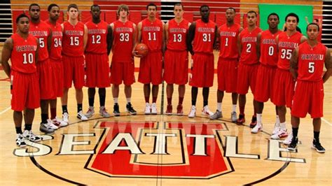 Seattle University Redhawks Basketball Team in Action