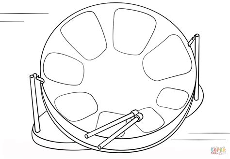 Sebastian's Steel Drums Coloring Page