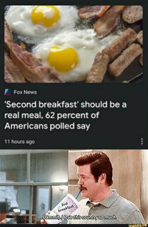 Second Breakfast Meme Template Food