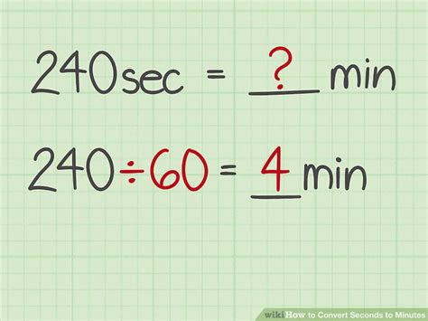 Seconds to Minutes Formula