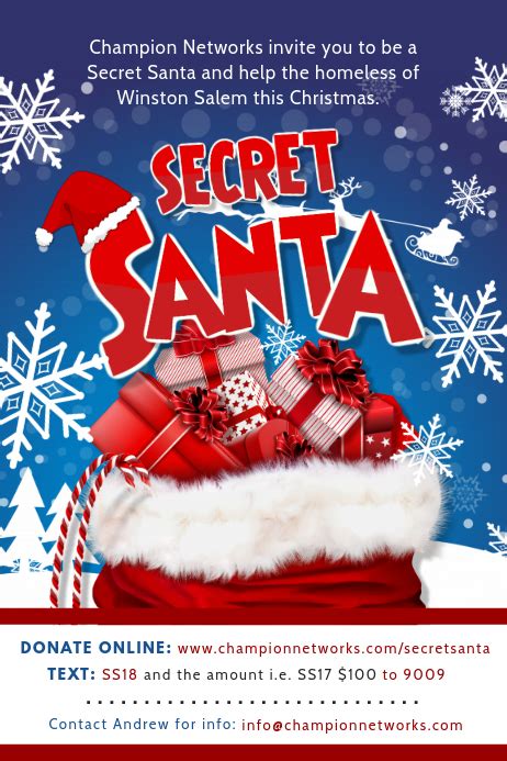 Secret Santa Flyer Templates Microsoft Word