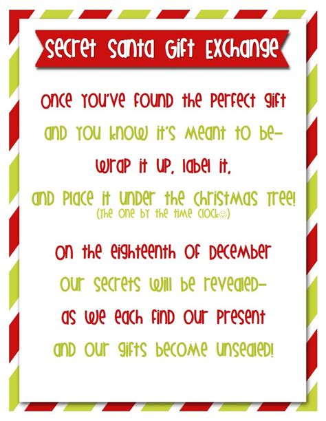 Secret Santa Gift Guidelines