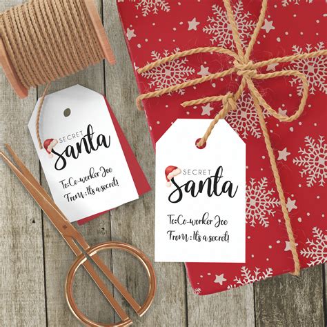 Secret Santa gift tag