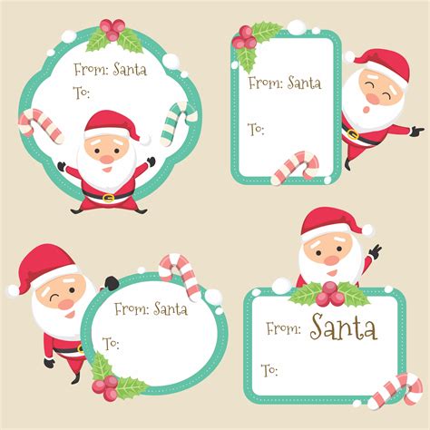 Secret Santa Gift Tags Templates