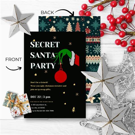 Secret Santa invite ideas 1