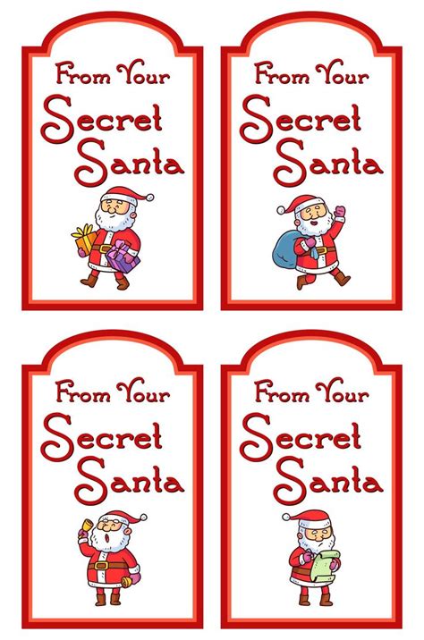 Secret Santa printables