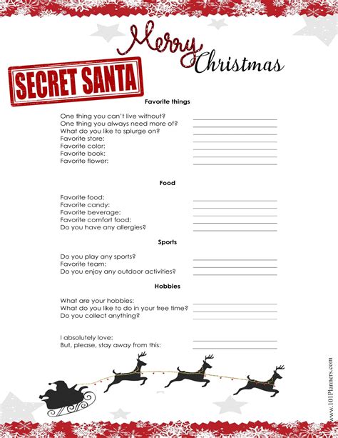 Secret Santa Randomizer Templates