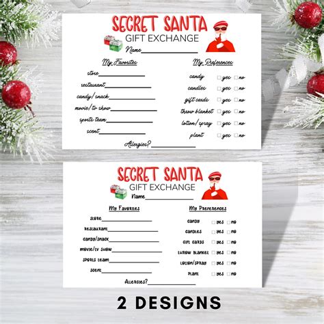 Secret Santa Template with Budget Limit