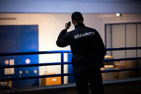 A security guard conducting a patrol