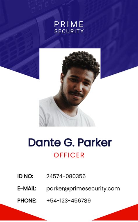 Security ID Card Template