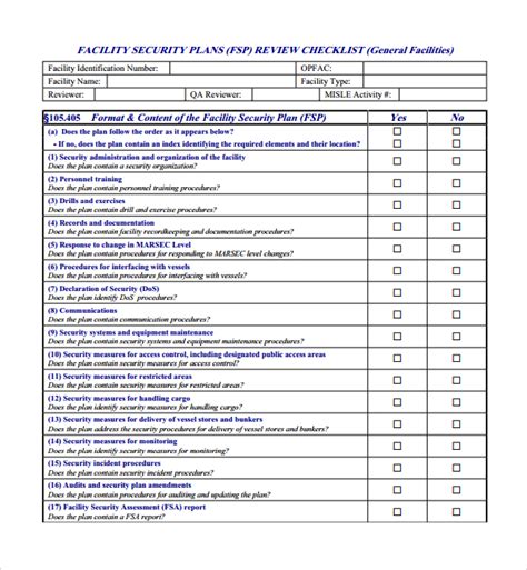 Security Plan Template 10