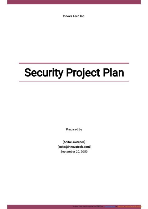 Security Plan Template 3