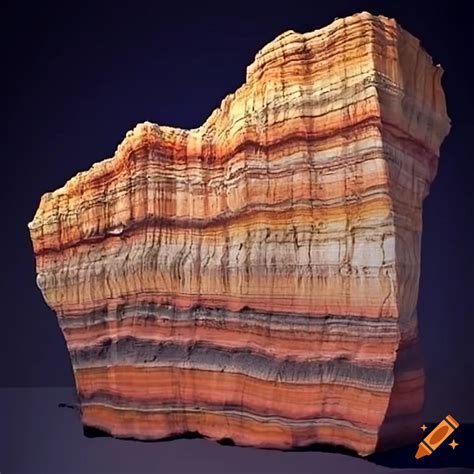 A picture of sedimentary rocks