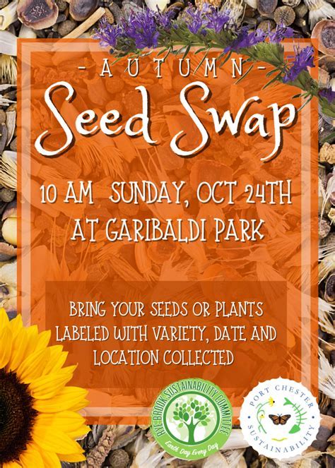 A seed swap or exchange event where individuals can trade seeds and gardening supplies