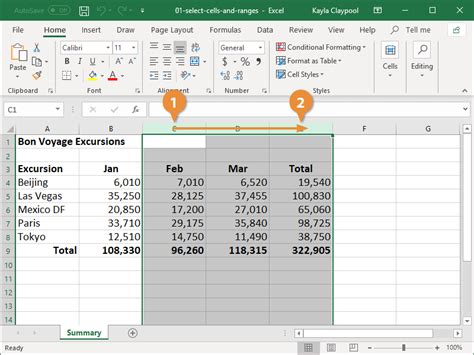 Selecting Cell Range for Pivot Table