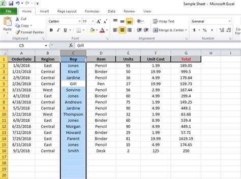 Select Column using Range