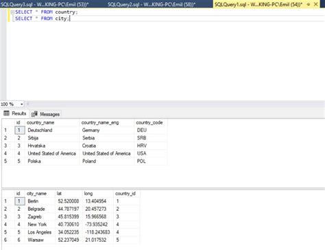 Selecting the data range for the chart