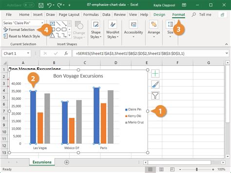 Select the Data Series in Excel