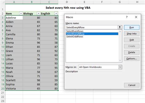 Select every nth row VBA