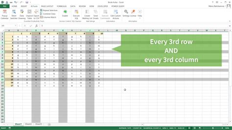 Alternating pattern for selecting every other row