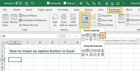 Select the key option in Excel