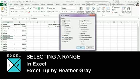 Selecting Range Tips