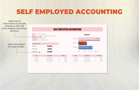 Self Employment Accounting Template