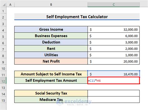 Self-Employment Income Calculation Example 2