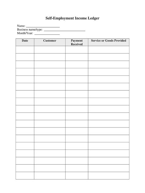 Self-Employment Income Forms