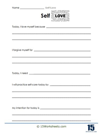 Self-Love Worksheet