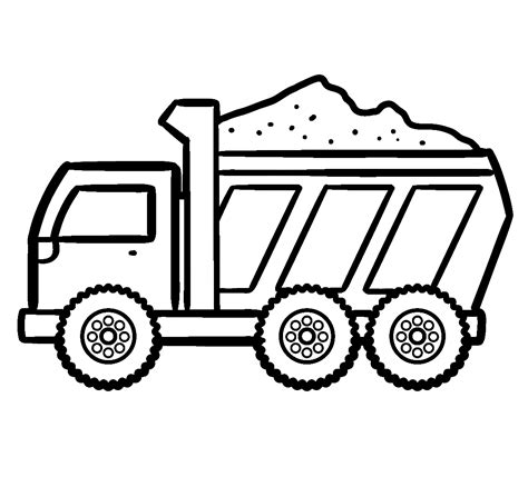 Semi-Trailer Dump Truck Coloring Pages