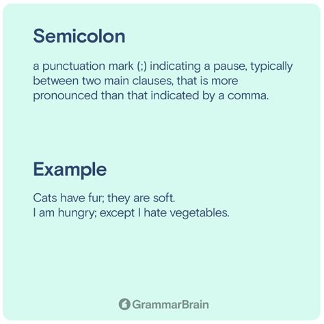 Semicolon usage