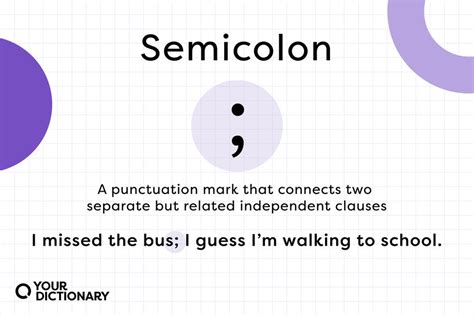 Semicolon usage gallery