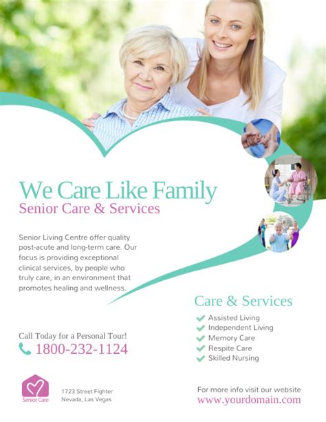 Senior Care Flyer Template Example