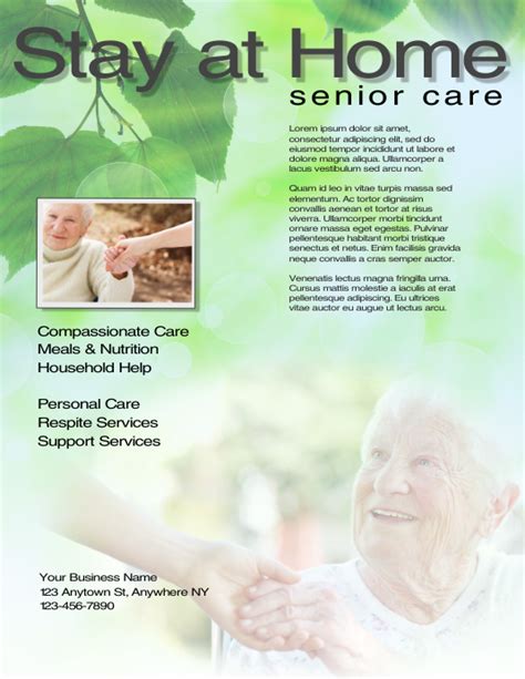 Senior Care Flyer Template Idea