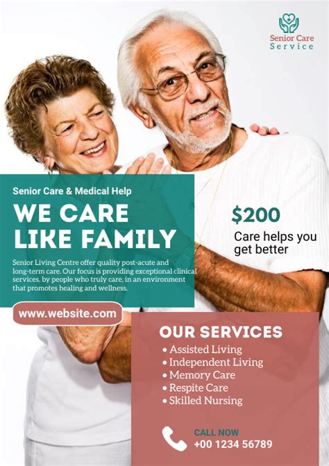 Senior Care Marketing Flyer Template