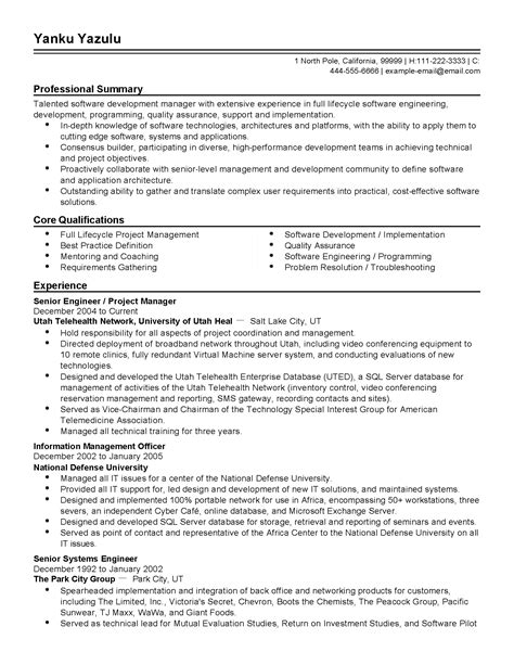 Senior Engineer Resume Template