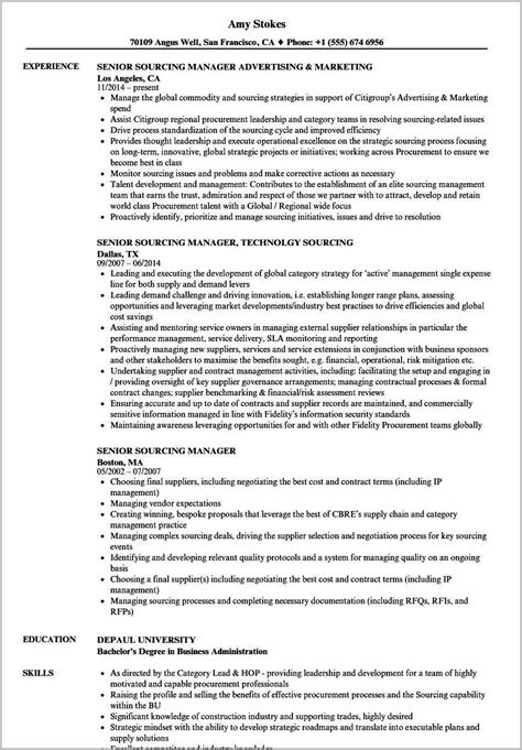 Senior Management Resume Templates Gallery