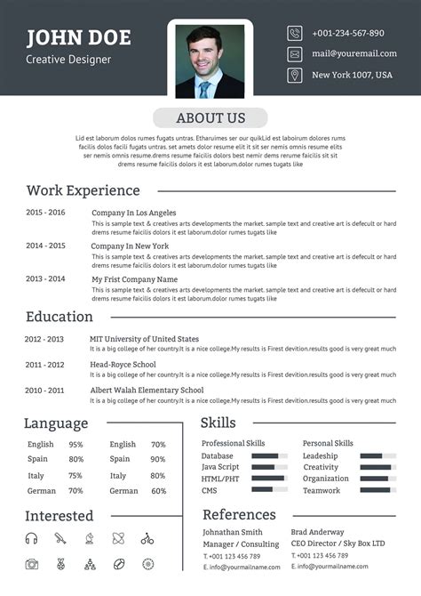 Senior Manager Resume Template Example 1