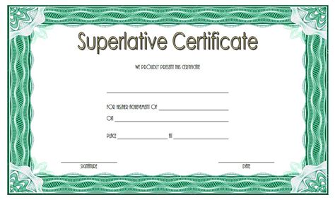 Senior Superlative Certificate Achievement