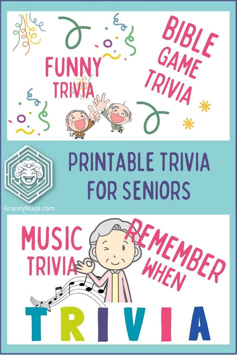 Senior Trivia Printables for Cognitive Function