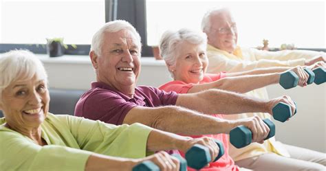 Seniors Exercising in a Group